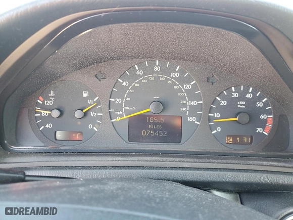 2003 Mercedes-Benz CLK-Class 3.2L with VIN WDBLK65G53T141583, listed as a Copart auction lot 80689434 with 75,452 mi miles and Salvage Title. Bid and sale history available at carsss.com. Image 9.
