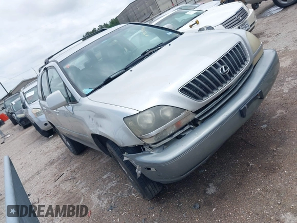 2000 Lexus RX 300 with VIN JT6GF10U2Y0060595, listed as a IAAI auction lot 42079466 with 202,736 mi miles. Bid and sale history available at carsss.com. Image 1.