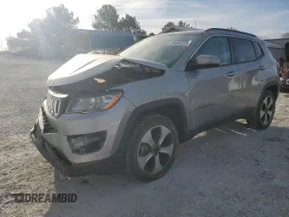 2018 Jeep Compass Latitude with VIN 3C4NJDBB2JT361260, listed as a Copart auction lot 49444725 with 126,445 mi miles and Salvage Title. Bid and sale history available at carsss.com. Image 1.