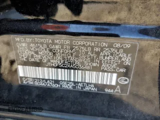 2010 Lexus IS 250 with VIN JTHCF5C2XA5036481, listed as a Copart auction lot 53148885 with 168,307 mi miles and Non repairable. Bid and sale history available at DreamBid. Image 12.