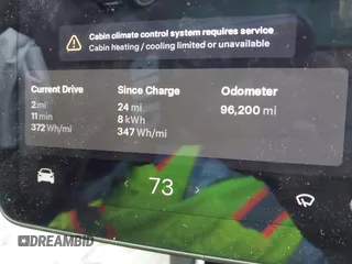 2019 Tesla Model 3 Mid Range with VIN 5YJ3E1EA6KF361808, listed as a IAAI auction lot 41767241 with 96,200 mi miles and . Bid and sale history available at carsss.com. Image 15.