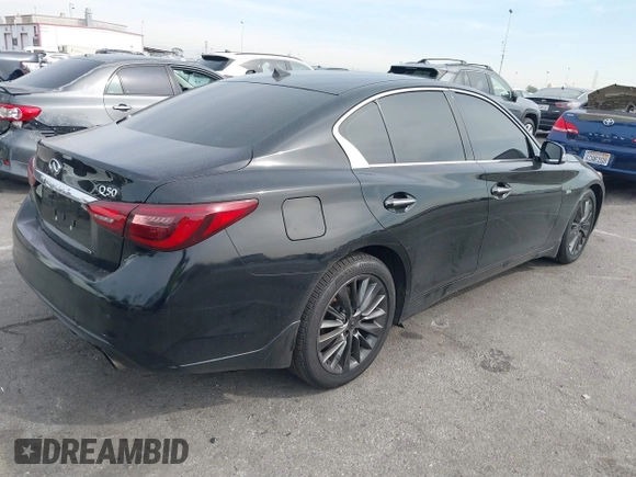 2019 Infiniti Q50 3.0t LUXE with VIN JN1EV7AP9KM518103, listed as a IAAI auction lot 41691978 with 44,517 mi miles. Bid and sale history available at carsss.com. Image 4.