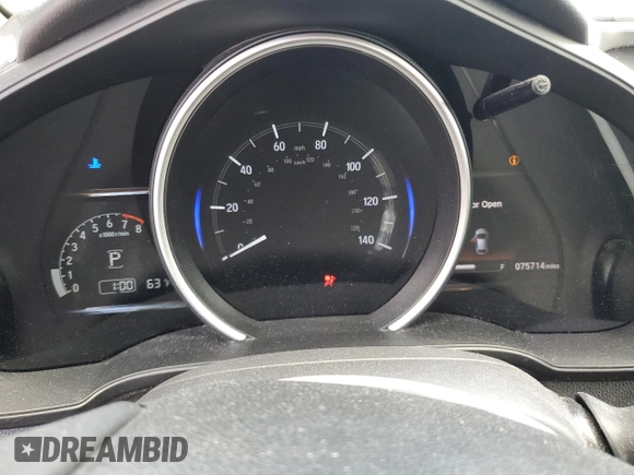 2018 Honda Fit EX-L with VIN 3HGGK5H93JM722376, listed as a Copart auction lot 57913595 with 75,714 mi miles and Salvage title. Bid and sale history available at DreamBid. Image 9.