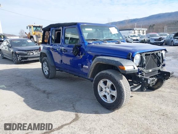 2020 Jeep Wrangler Unlimited Sport S z VIN 1C4HJXDG2LW260238, wystawiony jako IAAI lot #41415820 z przebiegiem 62 224 mil mil oraz . Historia ofert i sprzedaży dostępna na DreamBid. Obrazek 1.
