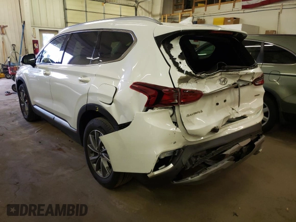2020 Hyundai Santa Fe SEL with VIN 5NMS3CAD5LH163427, listed as a Copart auction lot 66327012 with 41,612 mi miles. Bid and sale history available at carsss.com. Image 3.