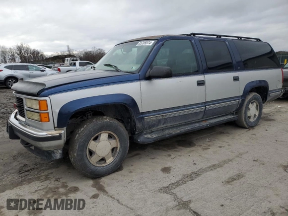 1997 GMC Suburban z VIN 1GKFK16R3VJ761305, wystawiony jako Copart lot #85785574 z przebiegiem 269 721 mil mil oraz Szkoda całkowita • Salvage title. Historia ofert i sprzedaży dostępna na DreamBid. Obrazek 1.