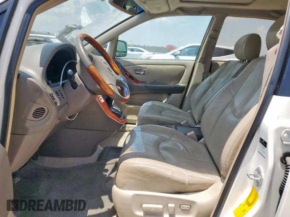 2001 Lexus RX 300 z VIN JTJHF10U310204364, wystawiony jako Copart lot #59035395 z przebiegiem 201 170 mil mil oraz Szkoda całkowita • Salvage title. Historia ofert i sprzedaży dostępna na DreamBid. Obrazek 7.