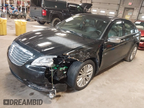 2013 Chrysler 200 Limited with VIN 1C3CCBCG6DN701986, listed as a IAAI auction lot 41845359 with 122,807 mi miles. Bid and sale history available at carsss.com. Image 2.