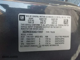 2010 Chevrolet Silverado 1500 LT with VIN 3GCRKSEA6AG173307, listed as a IAAI auction lot 41389967 with 192,155 mi miles. Bid and sale history available at carsss.com. Image 9.