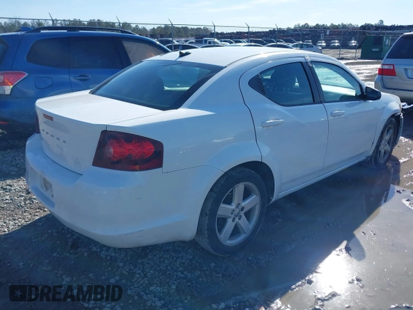 2013 Dodge Avenger SE with VIN 1C3CDZAB3DN708262, listed as a IAAI auction lot 41445183 with 189,571 mi miles and . Bid and sale history available at carsss.com. Image 4.
