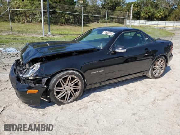 2002 Mercedes-Benz SLK-Class 2.3L Kompressor with VIN WDBKK49F02F269048, listed as a Copart auction lot 74830014 with 192,603 mi miles and Salvage Title. Bid and sale history available at carsss.com. Image 2.