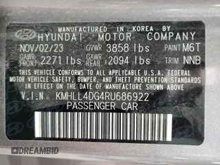 2024 Hyundai Elantra SE with VIN KMHLL4DG4RU686922, listed as a Copart auction lot 43054995 with 27,833 mi miles and Salvage Title. Bid and sale history available at DreamBid. Image 15.