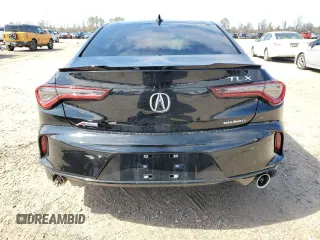 2025 Acura TLX w/A-Spec Package with VIN 19UUB6F53SA000588, listed as a Copart auction lot 46483245 with 5,417 mi miles and Salvage Title. Bid and sale history available at DreamBid. Image 6.