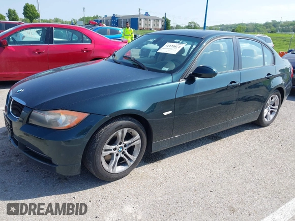 2008 BMW 3 Series 328i with VIN WBAVA37548NL50443, listed as a IAAI auction lot 42139674 with 129,105 mi miles and . Bid and sale history available at DreamBid. Image 2.