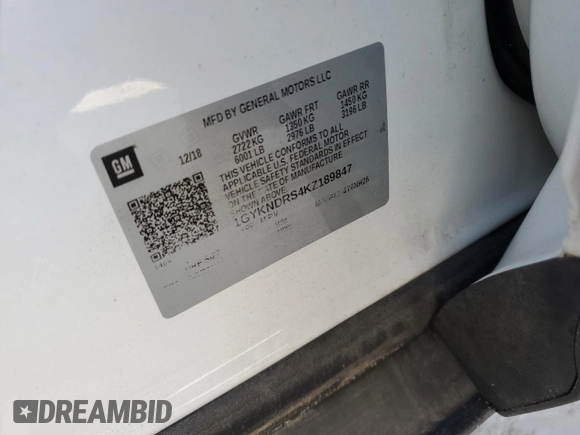 2019 Cadillac XT5 Luxury AWD z VIN 1GYKNDRS4KZ189847, wystawiony jako Copart lot #74460934 z przebiegiem Nie podano mil oraz Nie do naprawy • Non repairable. Historia ofert i sprzedaży dostępna na DreamBid. Obrazek 14.