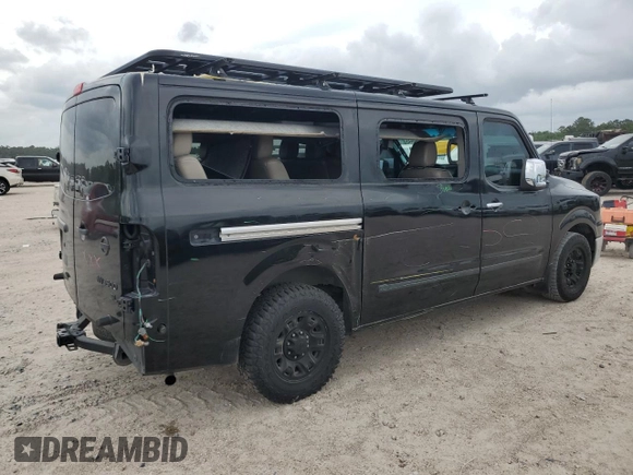 2017 Nissan NV SL z VIN 5BZAF0AA3HN850343, wystawiony jako Copart lot #54843445 z przebiegiem 129 144 mil mil oraz Szkoda całkowita • Salvage title. Historia ofert i sprzedaży dostępna na DreamBid. Obrazek 3.