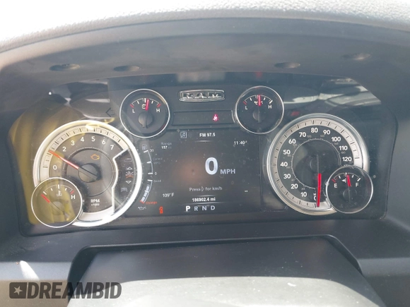 2019 Ram 1500 Big Horn with VIN 1C6RR6LT9KS564282, listed as a IAAI auction lot 42470182 with 186,902 mi miles and . Bid and sale history available at DreamBid. Image 7.