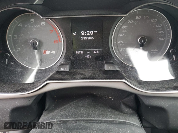 2013 Audi S4 Premium Plus z VIN WAUBGAFL8DA053778, wystawiony jako Copart lot #49816895 z przebiegiem 65 197 mil mil oraz Szkoda całkowita • Salvage title. Historia ofert i sprzedaży dostępna na DreamBid. Obrazek 9.
