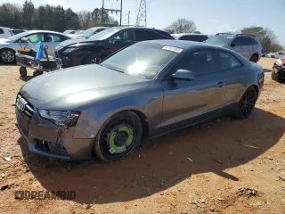 2015 Audi S5 Premium Plus with VIN WAUCGAFR9FA038430, listed as a Copart auction lot 47161585 with 51,249 mi miles and Salvage Title. Bid and sale history available at carsss.com. Image 1.