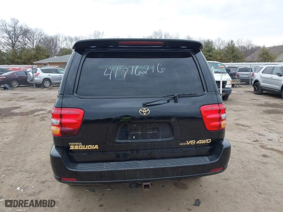 2003 Toyota Sequoia Limited with VIN 5TDBT48A23S164548, listed as a IAAI auction lot 41716216 with 224,658 mi miles. Bid and sale history available at carsss.com. Image 16.