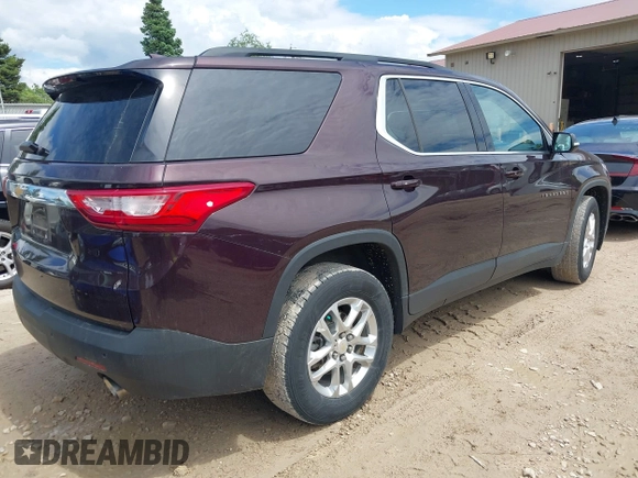 2019 Chevrolet Traverse LT Cloth z VIN 1GNEVGKW7KJ248073, wystawiony jako IAAI lot #42362893 z przebiegiem 56 232 mil mil oraz . Historia ofert i sprzedaży dostępna na DreamBid. Obrazek 4.