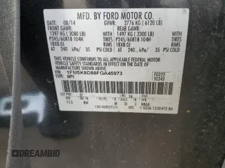 2015 Ford Explorer XLT with VIN 1FM5K8D88FGA45973, listed as a Copart auction lot 51099095 with 241,774 mi miles and Salvage Title. Bid and sale history available at carsss.com. Image 14.