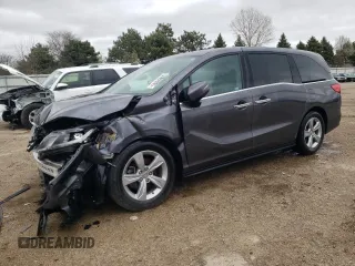 2019 Honda Odyssey with VIN 5FNRL6H74KB004916, listed as a Copart auction lot 53959205 with 60,100 mi miles and Salvage Title. Bid and sale history available at DreamBid. Image 1.