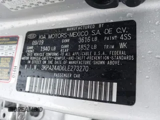 2020 Kia Rio S with VIN 3KPA24AD6LE273270, listed as a IAAI auction lot 41716369 with 112,089 mi miles. Bid and sale history available at carsss.com. Image 9.