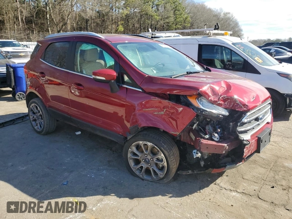 2019 Ford EcoSport Titanium with VIN MAJ6S3KL1KC291709, listed as a Copart auction lot 46219465 with 42,724 mi miles and Salvage Title. Bid and sale history available at DreamBid. Image 4.