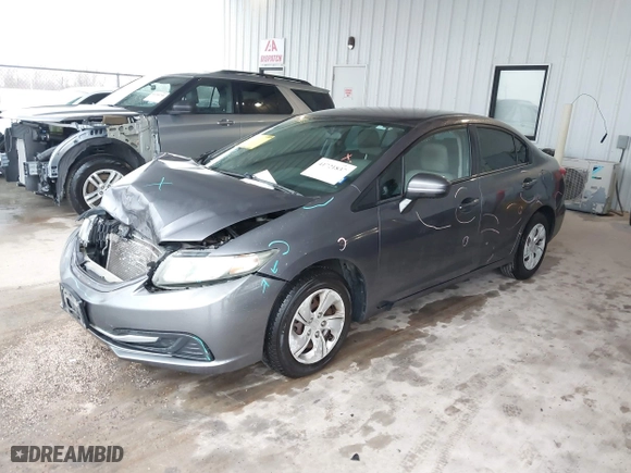 2014 Honda Civic Sedan LX with VIN 19XFB2F50EE004602, listed as a IAAI auction lot 41721837 with 165,299 mi miles. Bid and sale history available at carsss.com. Image 17.