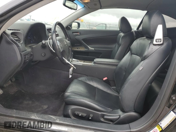 2011 Lexus IS 250 C with VIN JTHFF2C23B2515419, listed as a Copart auction lot 50800855 with 170,079 mi miles and Salvage title. Bid and sale history available at DreamBid. Image 7.