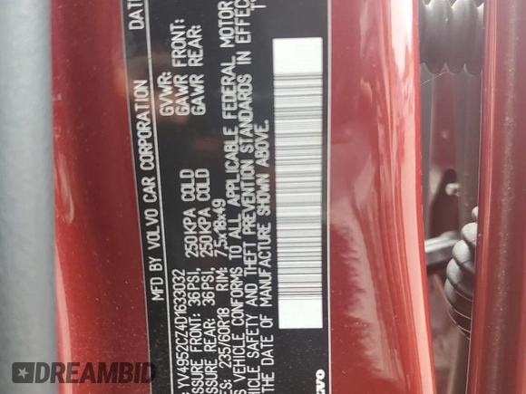 2013 Volvo XC90 Premier Plus z VIN YV4952CZ4D1633032, wystawiony jako Copart lot #60908495 z przebiegiem 146 985 mil mil oraz Szkoda całkowita • Salvage title. Historia ofert i sprzedaży dostępna na DreamBid. Obrazek 12.