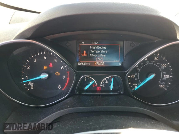 2017 Ford Escape SE with VIN 1FMCU0GD0HUD26729, listed as a Copart auction lot 44824135 with 102,549 mi miles and Salvage Title. Bid and sale history available at carsss.com. Image 9.