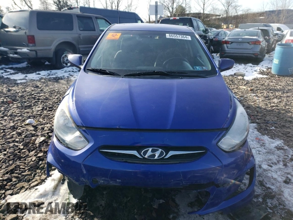 2012 Hyundai Accent SE with VIN KMHCU5AEXCU025845, listed as a Copart auction lot 86557364 with 117,262 mi miles and Salvage Title. Bid and sale history available at carsss.com. Image 5.