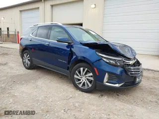 2022 Chevrolet Equinox Premier with VIN 3GNAXNEV5NS104346, listed as a IAAI auction lot 41520080 with 42,781 mi miles. Bid and sale history available at carsss.com. Image 1.