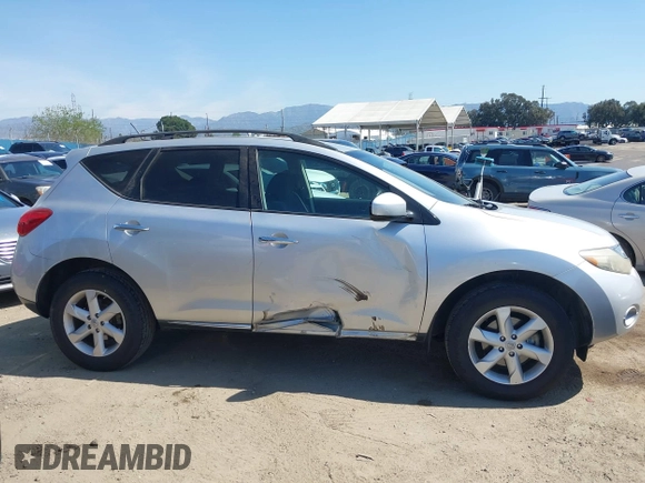 2009 Nissan Murano SL with VIN JN8AZ18U19W023082, listed as a IAAI auction lot 41847562 with 147,780 mi miles and . Bid and sale history available at DreamBid. Image 13.