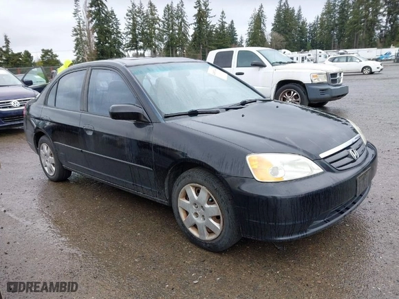 2001 Honda Civic EX with VIN 2HGES26761H598920, listed as a IAAI auction lot 41852164 with 197,463 mi miles. Bid and sale history available at carsss.com. Image 1.