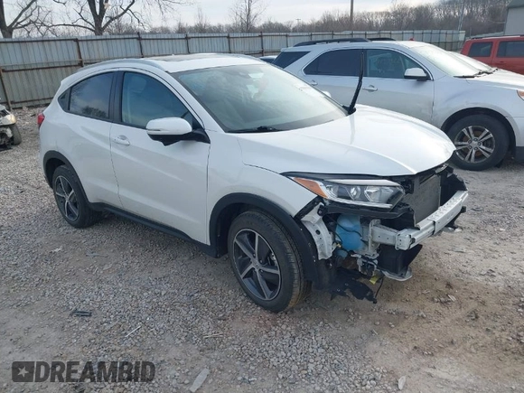 2022 Honda HR-V EX with VIN 3CZRU6H55NM767243, listed as a IAAI auction lot 41811186 with 33,445 mi miles. Bid and sale history available at carsss.com. Image 1.