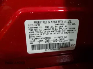 2021 Infiniti Q50 Red Sport 400 with VIN JN1FV7DR0MM880308, listed as a Copart auction lot 86103434 with 27,845 mi miles and Salvage Title. Bid and sale history available at DreamBid. Image 14.