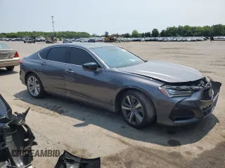 2021 Acura TLX Advance with VIN 19UUB5F64MA011850, listed as a Copart auction lot 59202205 with Not provided miles and Salvage title. Bid and sale history available at DreamBid. Image 4.