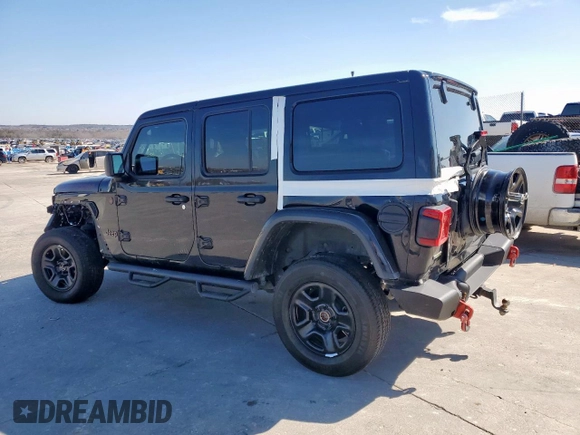 2021 Jeep Wrangler Unlimited Rubicon with VIN 1C4JJXFM9MW565029, listed as a Copart auction lot 44030695 with 76,510 mi miles and Salvage Title. Bid and sale history available at carsss.com. Image 2.