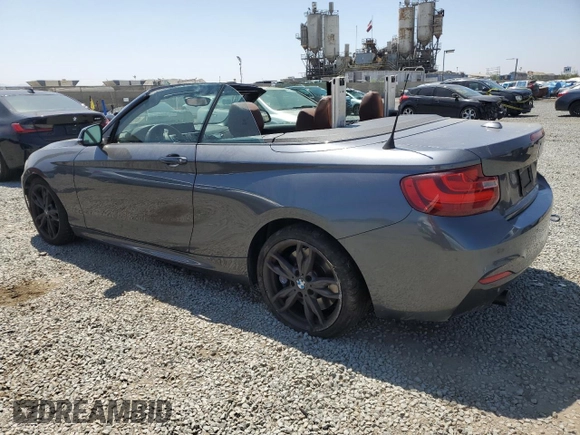 2017 BMW 2 Series with VIN WBA2L1C34HV666785, listed as a Copart auction lot 61775835 with 57,386 mi miles and Salvage title. Bid and sale history available at DreamBid. Image 2.