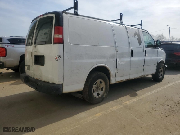 2008 Chevrolet Express Cargo Van with VIN 1GCFG15X981207235, listed as a Copart auction lot 48600855 with 282,935 mi miles and Clean Title. Bid and sale history available at carsss.com. Image 3.