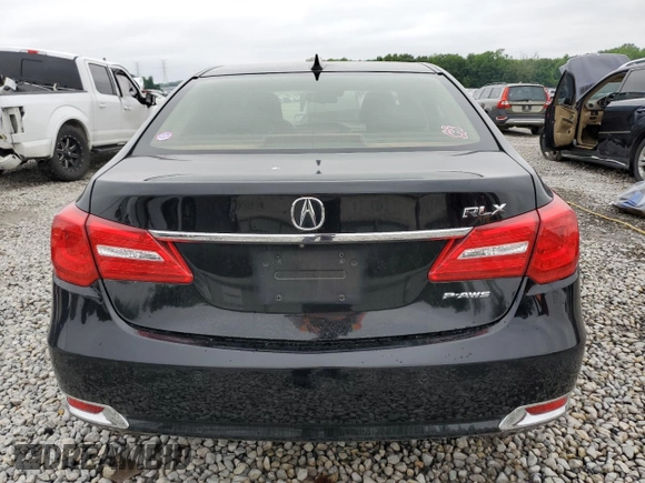 2016 Acura RLX Advance with VIN JH4KC1F94GC001803, listed as a Copart auction lot 55317555 with 71,544 mi miles and Salvage title. Bid and sale history available at DreamBid. Image 6.