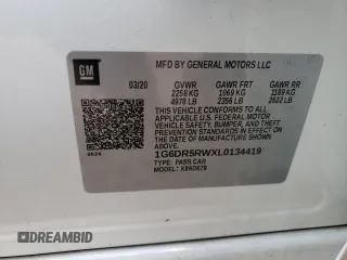 2020 Cadillac CT5 V-Series with VIN 1G6DR5RWXL0134419, listed as a Copart auction lot 43484835 with 51,734 mi miles and Salvage Title. Bid and sale history available at carsss.com. Image 12.