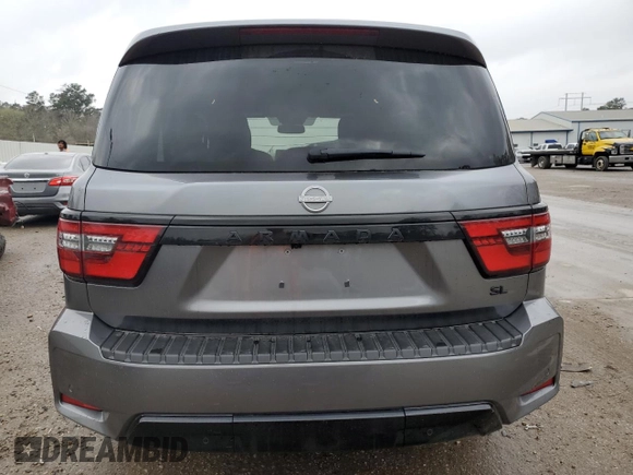 2023 Nissan Armada SL with VIN JN8AY2BA6P9400489, listed as a Copart auction lot 46161095 with 17,542 mi miles and Salvage Title. Bid and sale history available at carsss.com. Image 6.