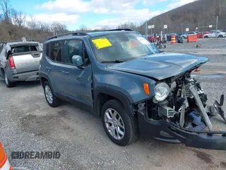 2018 Jeep Renegade Latitude with VIN ZACCJBBB1JPH55528, listed as a IAAI auction lot 41733704 with 92,447 mi miles and . Bid and sale history available at carsss.com. Image 1.