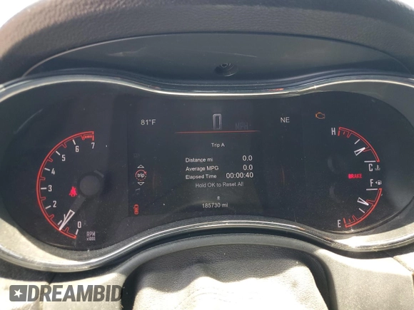 2014 Dodge Durango Citadel with VIN 1C4RDJEG5EC394396, listed as a Copart auction lot 61416305 with 185,730 mi miles and Salvage title. Bid and sale history available at DreamBid. Image 9.