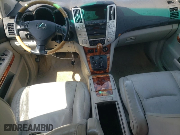 2006 Lexus RX 330 z VIN 2T2GA31U96C048377, wystawiony jako Copart lot #65579655 z przebiegiem Nie podano mil oraz Szkoda całkowita • Salvage title. Historia ofert i sprzedaży dostępna na DreamBid. Obrazek 8.