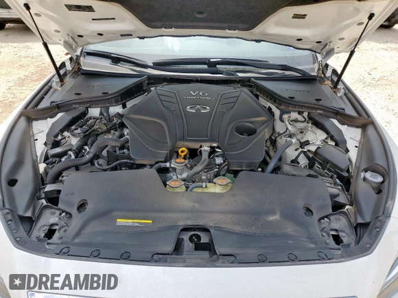 2020 Infiniti Q50 Red Sport 400 with VIN JN1FV7AR1LM660114, listed as a Copart auction lot 55658965 with 28,318 mi miles and Salvage title. Bid and sale history available at DreamBid. Image 11.